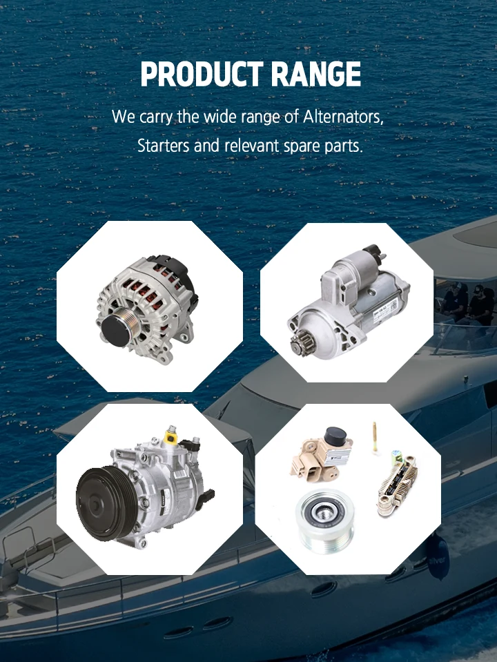 PRODUCT RANGE - Alternators, Starters, A/C compressors
